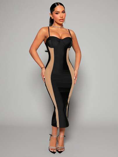 SHEIN SXY Two Tone Cami Bodycon Fall Dress