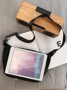 Riñonera con bolsillo delantero para hombre - Negro - Ver 7