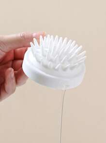 1pc Solid Shampoo Massage Brush - White - View 3