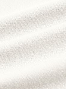 ROMWE Kawaii Contrast Binding Tie Front Tee - White - View 4