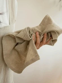 1pc Beige Kitchen/Dining Napkin, Suitable For Daily Use And Weddings - Beige - View 1