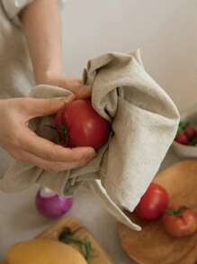 1pc Beige Kitchen/Dining Napkin, Suitable For Daily Use And Weddings - Beige - View 3