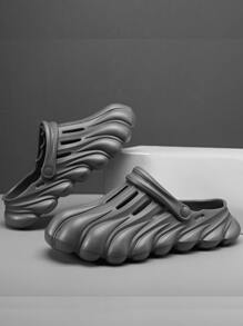 Hombres Zuecos de ventilación minimalista - Gris - Ver 1