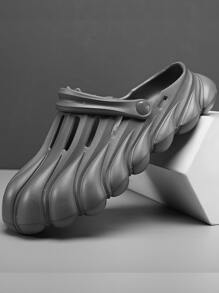 Hombres Zuecos de ventilación minimalista - Gris - Ver 4