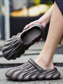 Hombres Zuecos de ventilación minimalista - Gris - Ver 3