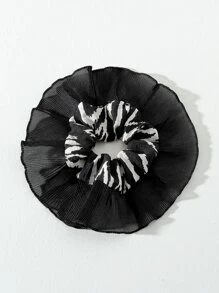 Scrunchie hai tông màu - màu đen - Xem 1