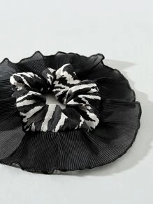 Scrunchie hai tông màu - màu đen - Xem 2