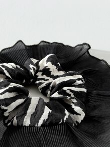 Scrunchie hai tông màu - màu đen - Xem 3