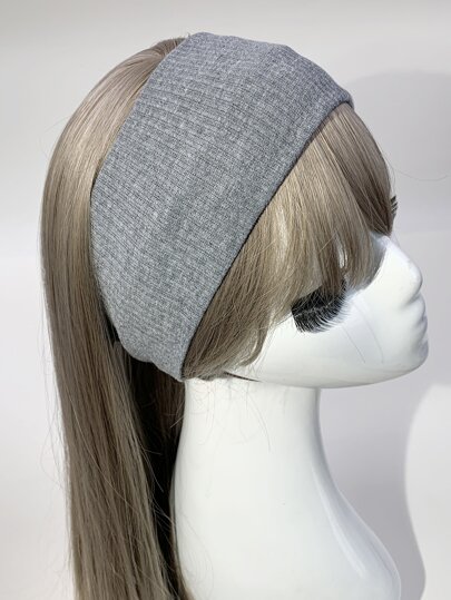 1pc Minimalist Knitted Headband, School Style Street Snap Sports Hair Accessories, Pink/Black/White Options, Suitable For Men & Women, All Year Round Turban Headband Sweatband, School Stuff, College, Headbands Fall Winter Hair Band For Vacation Outfits Woman Elegant Scarf Women Bandana Soft Headwrap