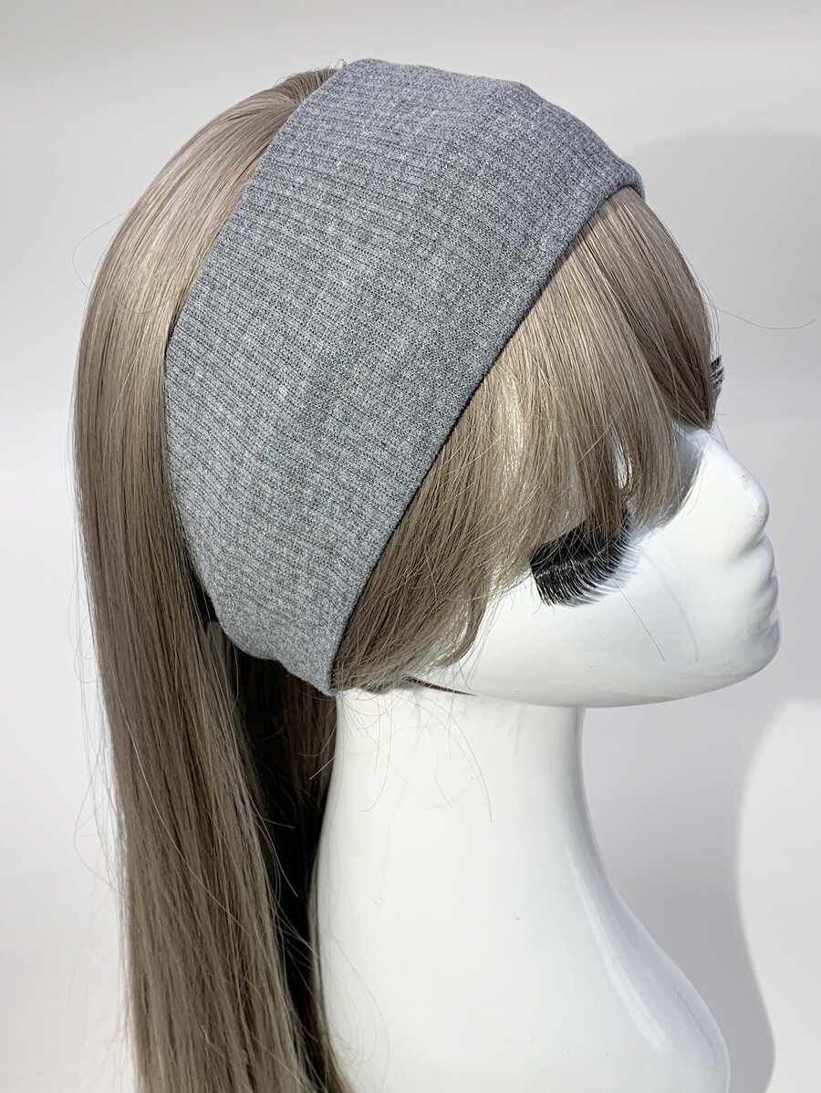 1pc Minimalist Knitted Headband, School Style Street Snap Sports Hair Accessories, Pink/Black/White Options, Suitable For Men & Women, All Year Round Turban Headband Sweatband, School Stuff, College, Headbands Fall Winter Hair Band For Vacation Outfits Woman Elegant Scarf Women Bandanas Soft Headwrap