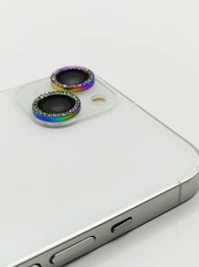 2pcs Rhinestone Decor Eagle Eye Phone Lens Film - Multicolor - View 3