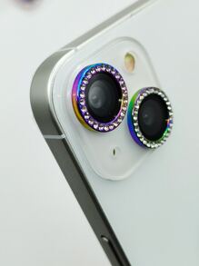 2pcs Rhinestone Decor Eagle Eye Phone Lens Film - Multicolor - View 6
