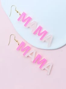 Pendientes largos con letra - Multicolor - Ver 3