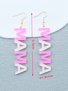 Pendientes largos con letra - Multicolor - Ver 4