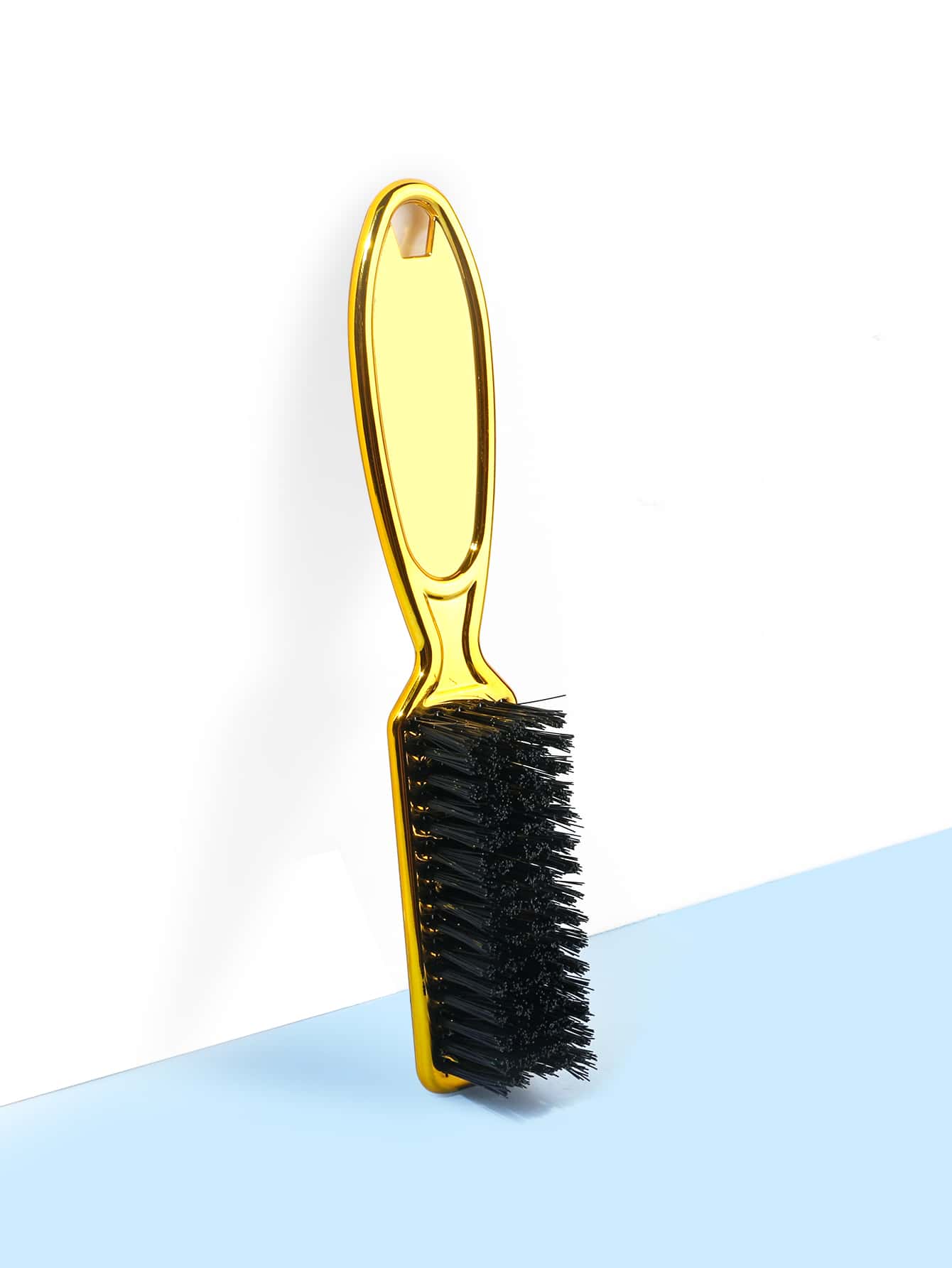 1 ABS chapado en oro pequeño cepillo de barba para barrer el cabello roto, tallado, cepillo de limpieza cepillo de cabeza de aceite barrido peinado de barba - Multicolor - Ver 1