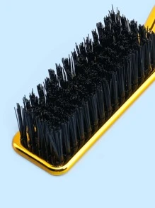 1 ABS chapado en oro pequeño cepillo de barba para barrer el cabello roto, tallado, cepillo de limpieza cepillo de cabeza de aceite barrido peinado de barba - Multicolor - Ver 3