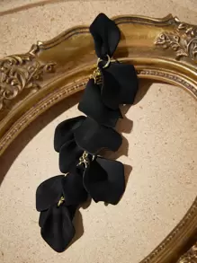 Andkiss Pet Tassel Drop Earrings - Black - View 4