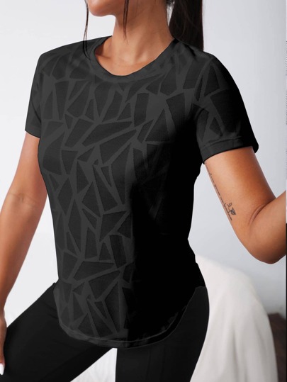 SHEIN Sport Studio Geometrisch Sport t-shirt