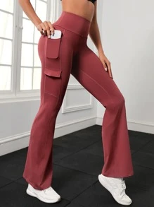 Yoga Futuristic 寬腰帶喇叭運動褲帶手機袋