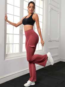 Yoga Futuristic 寬腰帶喇叭運動褲帶手機袋