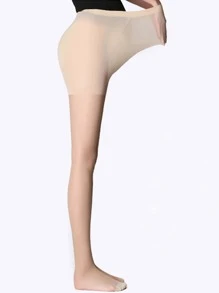 40D Maternity Tights - Beige - View 2