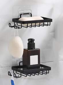 1pc Wall Mounted Soap Dish Home Bathroom Decor Back To School