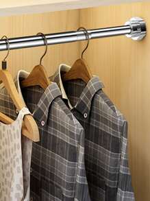 1pc Stainless Steel Wardrobe Pole, Daily Silver Adjustable Wardrobe Strut For Home Room Decor Home Decor Fall Decor Bedroom Decor - Silver - View 2