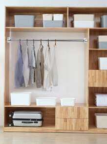 1pc Stainless Steel Wardrobe Pole, Daily Silver Adjustable Wardrobe Strut For Home Room Decor Home Decor Fall Decor Bedroom Decor - Silver - View 7