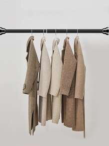 1pc Stainless Steel Closet Wardrobe - Black - View 1