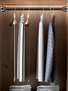 1pc Stainless Steel Closet Wardrobe - Black - View 3