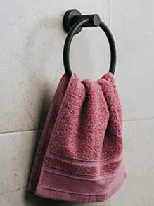 1入組不銹鋼毛巾環浴用極簡主義銀色毛巾桿 - 銀色 - 查看 5