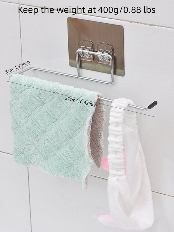 1pc Hanging Toilet Paper Holder Roll Paper Holder Bathroom Towel Rack