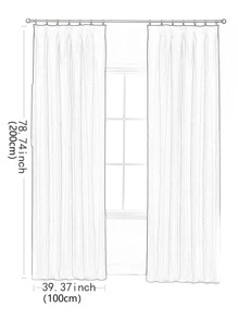 Plain Single Panel Blackout Curtain - Blue - View 5