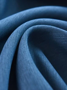 Plain Single Panel Blackout Curtain - Blue - View 3