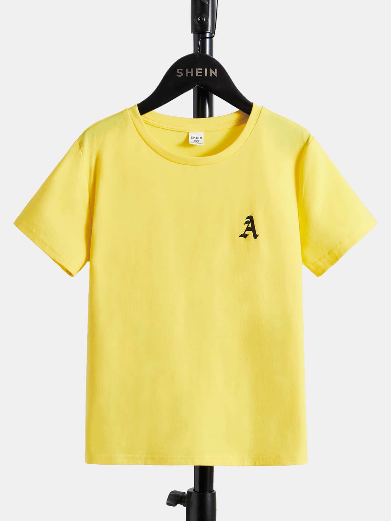 SHEIN Boys Letter Graphic Tee - Yellow - View 1