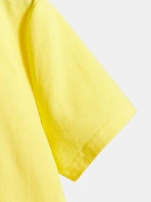 SHEIN Boys Letter Graphic Tee - Yellow - View 3