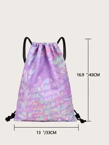 1pc Letter Graphic Multifunctional Swimming Bag - View 4