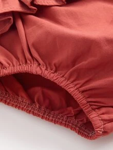 2 Cái/bộ Bé Gái Hình Thú Dễ Thương In Hình Hoạt Hình Áo Tay Ngắn Và Quần Short Tam Giác Bộ Cho Mùa Hè - Nhiều màu - Xem 7