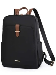 Mochila de viaje para mujer de moda con gran capacidad y compartimento para ordenador - Negro - Ver 5
