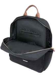 Mochila de viaje para mujer de moda con gran capacidad y compartimento para ordenador - Negro - Ver 6