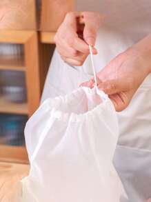 1入組豆漿過濾袋堅果奶袋茶咖啡酸奶過濾網可重複使用尼龍過濾袋過濾網 - 白色 - 查看 3