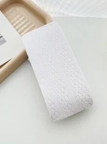 Toddler Girls Solid Tights - White - View 2