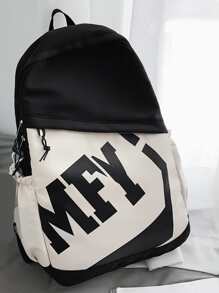 Campus Backpack For Students, Casual Travel Backpack No Pendant Nylon Casual Backpack Laptop Backpack For Vacation School For Senior High School Student Teens School Bag Outdoor Present Valentines Gifts Fall Christmas Scream Bag Backpack Winter Christmas Gifts Travel Bag Holiday Thanksgiving Hip Bag Gifts Holiday Essentials Camping Bags Back To School Beach Bag Laptop Case The Sporty Life Men Bag Pack Backpacks Travel Must Haves Large Bag Spring School Bags University Bag - Black and White - View 5