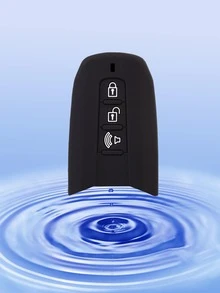 1pc Silicone Car Key Case Compatible With SsangYong Motor - Black - View 4