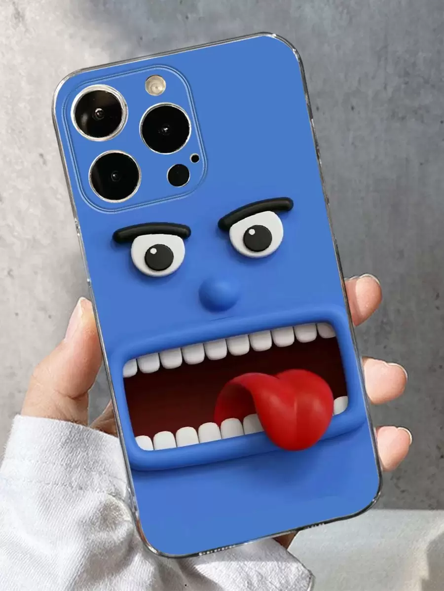 表情图案手机壳，兼容 15/15 Plus/15 Pro/15 Pro Max国际版，非国内版 - 彩色 - 查看 1