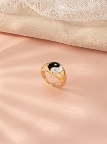 Anillo con diseño de Yin y Yang - Multicolor - Ver 1
