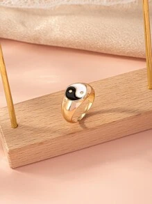 Anillo con diseño de Yin y Yang - Multicolor - Ver 2