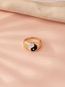 Anillo con diseño de Yin y Yang - Multicolor - Ver 3