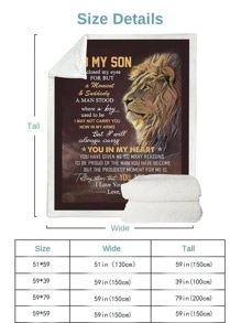 1 chiếc chăn hình sư tử & khẩu hiệu - Nhiều màu - Xem 4