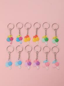 12入組小氣球吊墜鑰匙圈 - 彩色 - 查看 4
